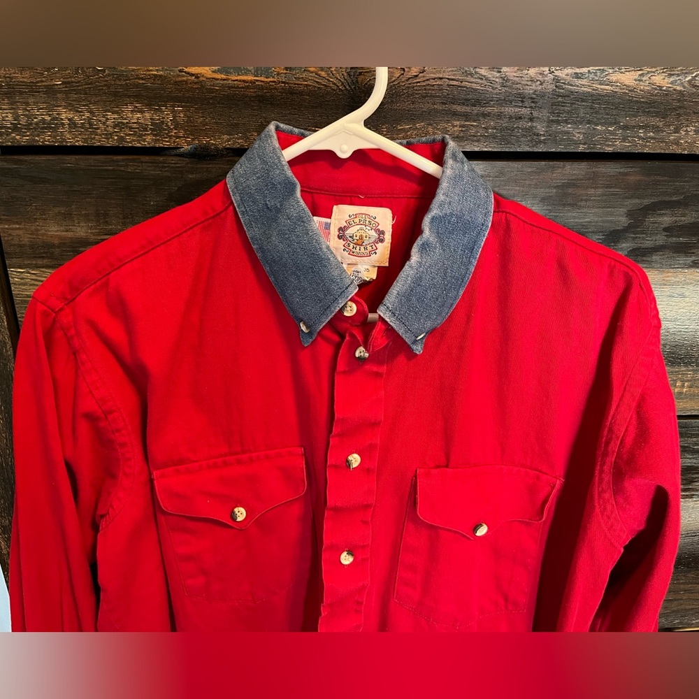 Mens LS Western Button Up, Made In USA, Size M